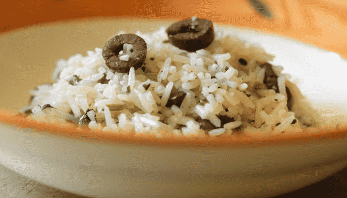 arroz com azeitona preta